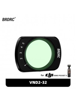 BRDRC VND Filters Kit for DJI Osmo Pocket 3 Adjustable Magnetic ND 2-32 (1-5)